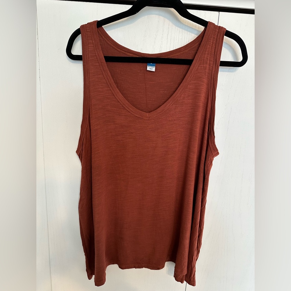 Old Navy Luxe Rust Top XL